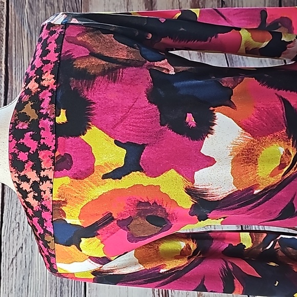 NEW ALFANI MULTI-COLOR 3/4 FLARED SLEEVE LONG TUNIC OR DRESS - Picture 7 of 12